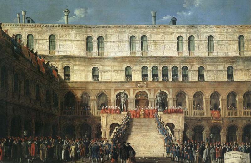 Gabriel Bella Inauguration of the Doge on the Scala dei Giganti oil painting picture